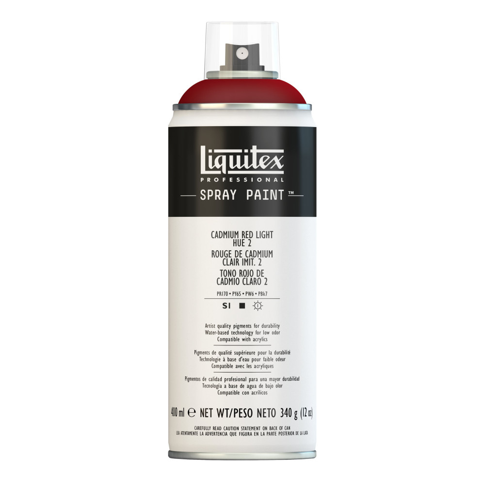 Farba akrylowa w spray'u - Liquitex - Cadmium Red Light Hue 2, 400 ml