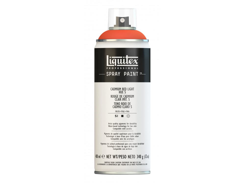 Farba akrylowa w spray'u - Liquitex - Cadmium Red Light Hue 5, 400 ml