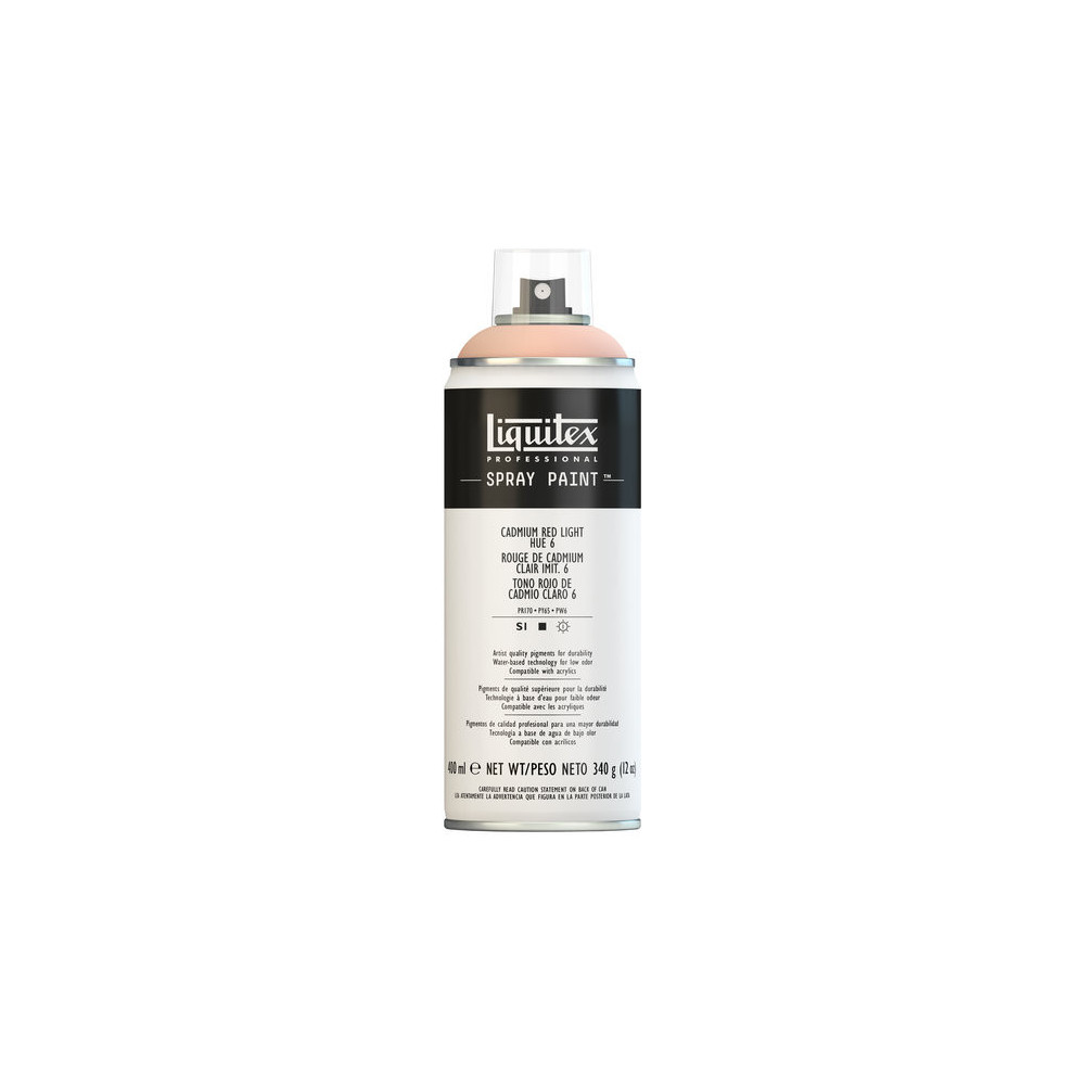 Acrylic spray paint - Liquitex - Cadmium Red Light Hue 6, 400 ml