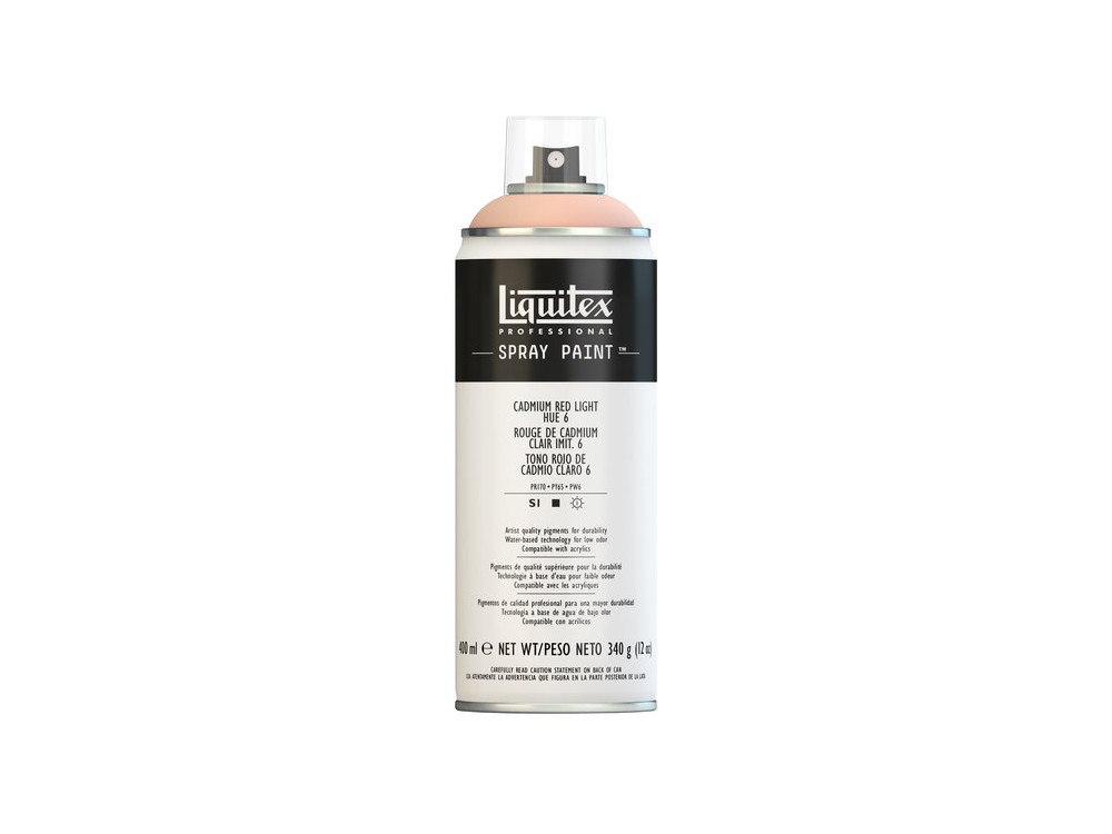 Farba akrylowa w spray'u - Liquitex - Cadmium Red Light Hue 6, 400 ml