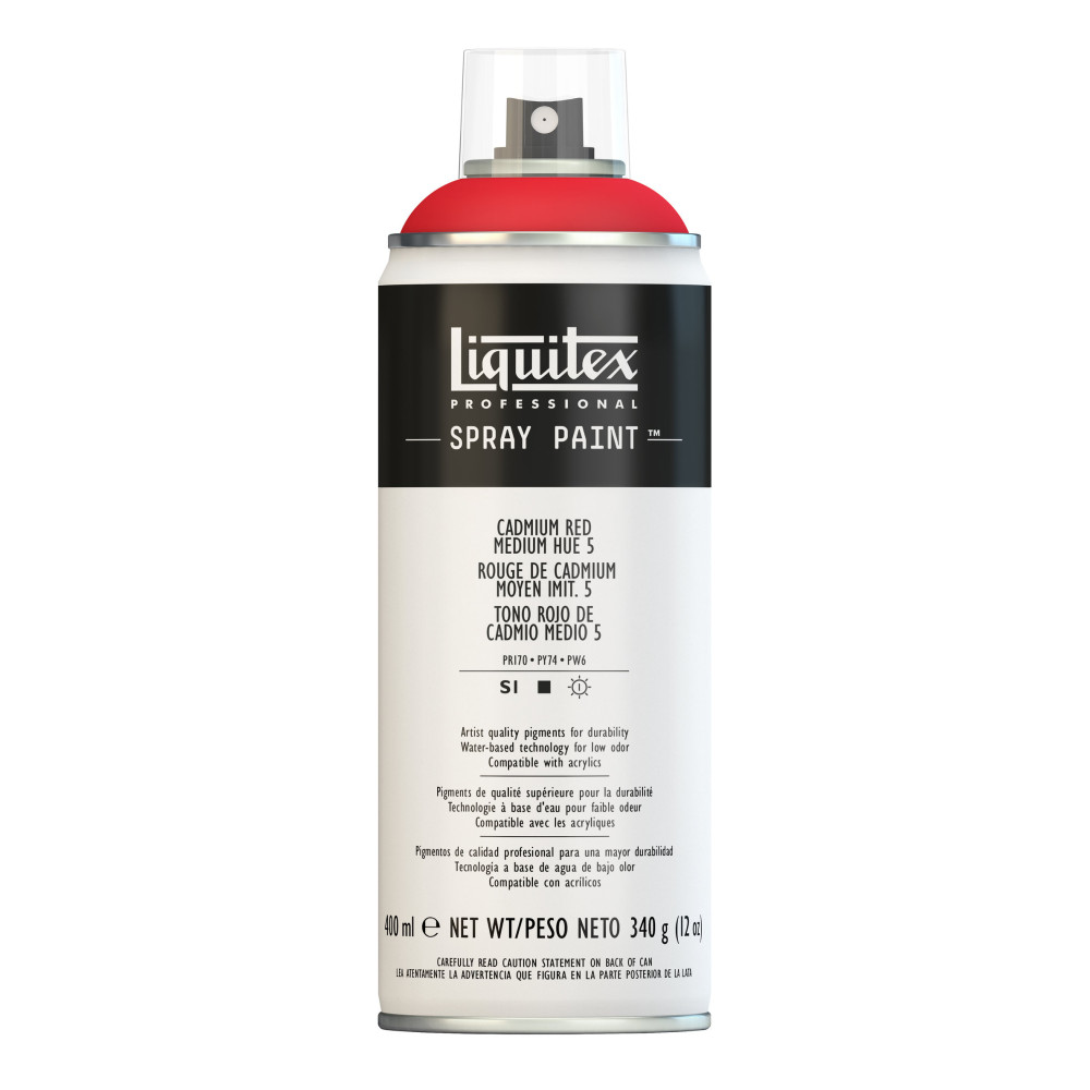 Farba akrylowa w spray'u - Liquitex - Cadmium Red Medium Hue 5, 400 ml