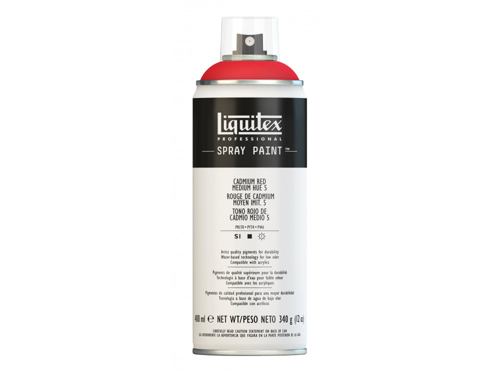 Acrylic spray paint - Liquitex - Cadmium Red Medium Hue 5, 400 ml
