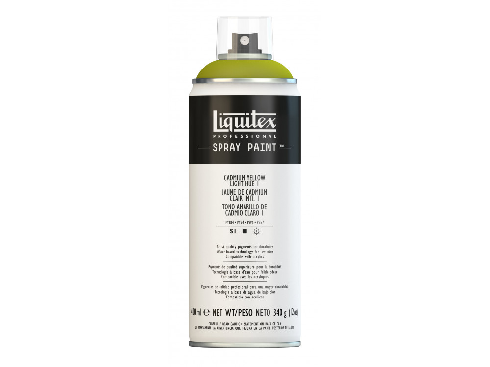 Acrylic spray paint - Liquitex - Cadmium Yellow Light Hue 1, 400 ml