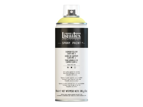 Acrylic spray paint - Liquitex - Cadmium Yellow Light Hue 6, 400 ml