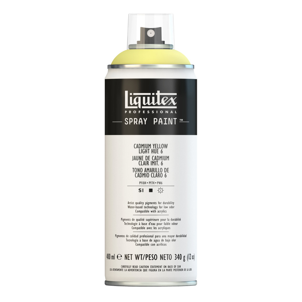 Farba akrylowa w spray'u - Liquitex - Cadmium Yellow Light Hue 6, 400 ml