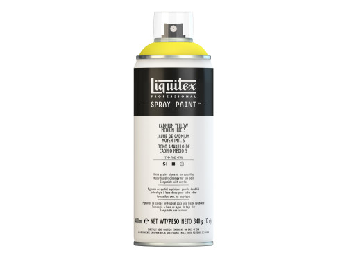 Farba akrylowa w spray'u - Liquitex - Cadmium Yellow Medium Hue 5, 400 ml