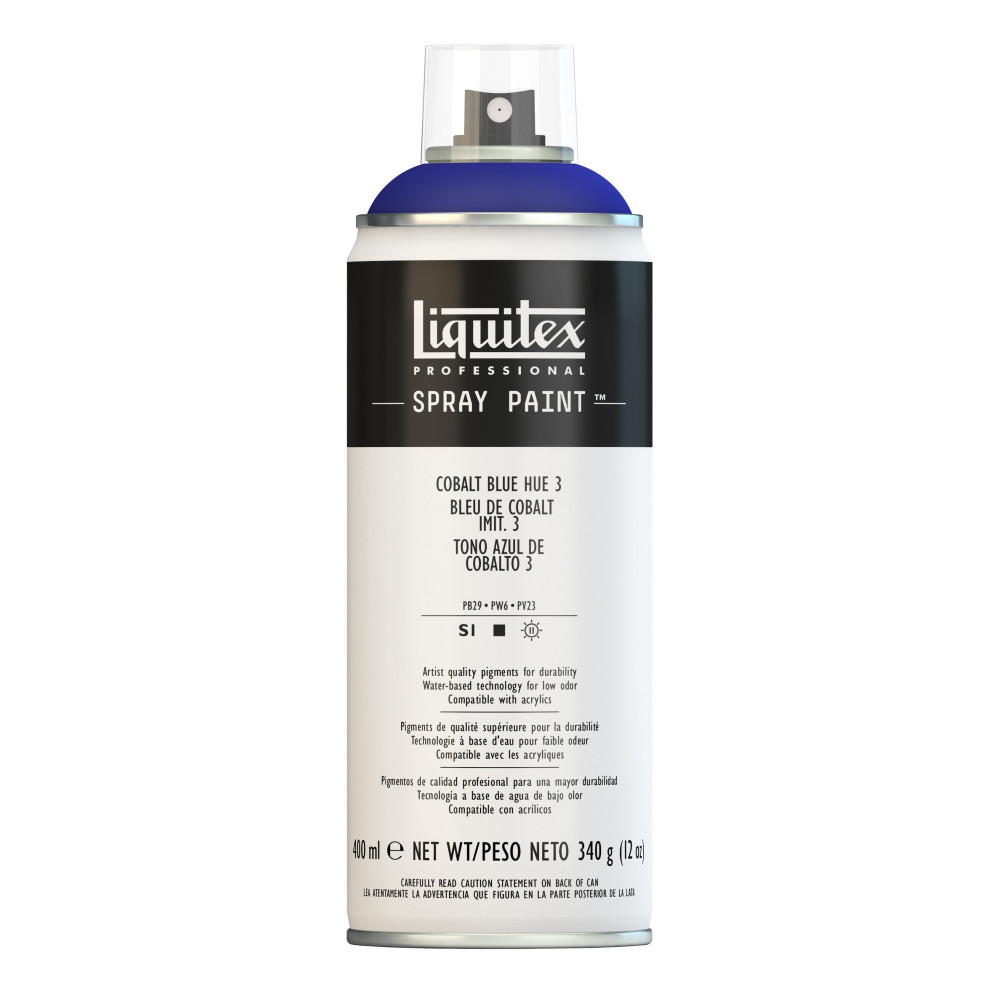 Farba akrylowa w spray'u - Liquitex - Cobalt Blue Hue 3, 400 ml