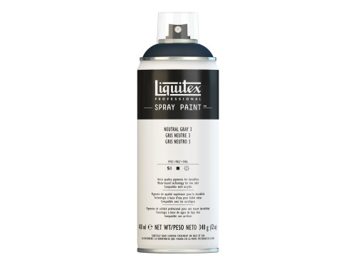 Acrylic spray paint - Liquitex - Neutral Gray 3, 400 ml