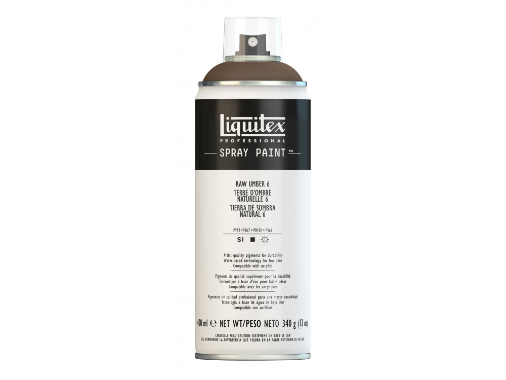 Farba akrylowa w spray'u - Liquitex - Raw Umber 6, 400 ml