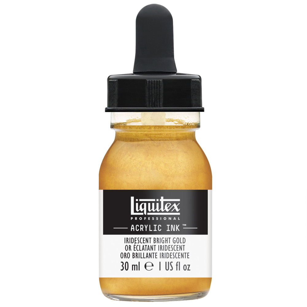 Tusz akrylowy - Liquitex - Iridescent Bright Gold, 30 ml