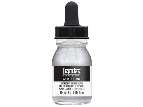Professional Acrylic ink - Liquitex - Iridescent Bright Silver, 30 ml