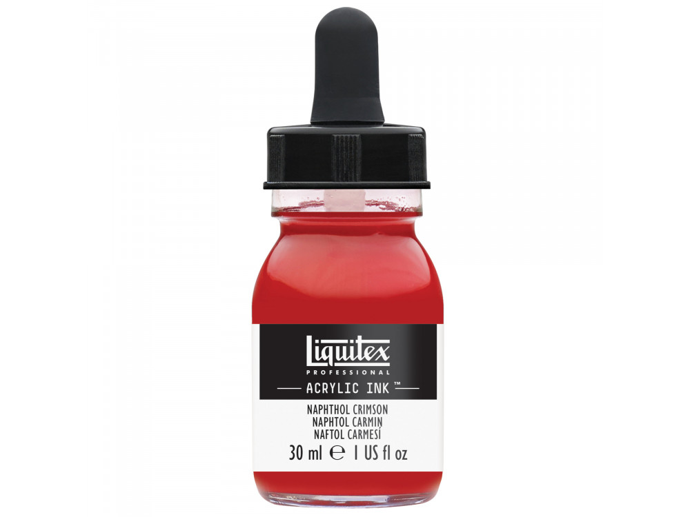Professional Acrylic ink - Liquitex - Napthol Crimson, 30 ml