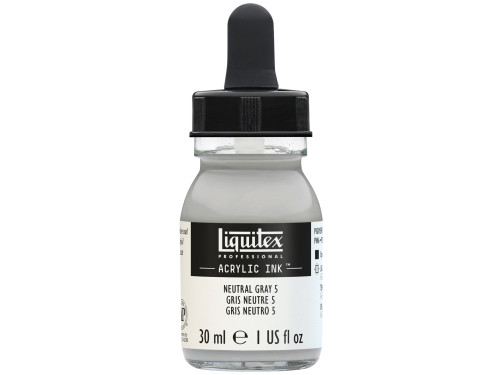 Tusz akrylowy - Liquitex - Neutral Grey 5, 30 ml
