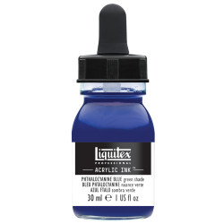 Professional Acrylic ink - Liquitex - Phthalo Blue Green Shade, 30 ml
