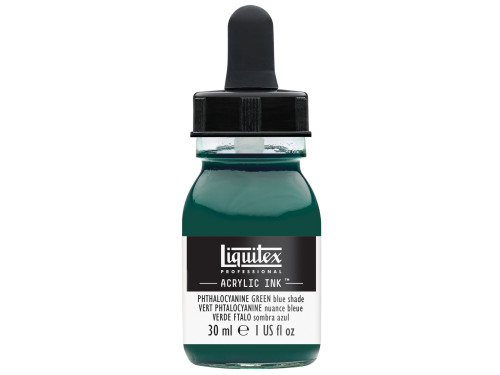 Professional Acrylic ink - Liquitex - Phthalo Green Blue Shade, 30 ml