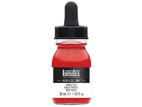 Tusz akrylowy - Liquitex - Pyrrole Red, 30 ml