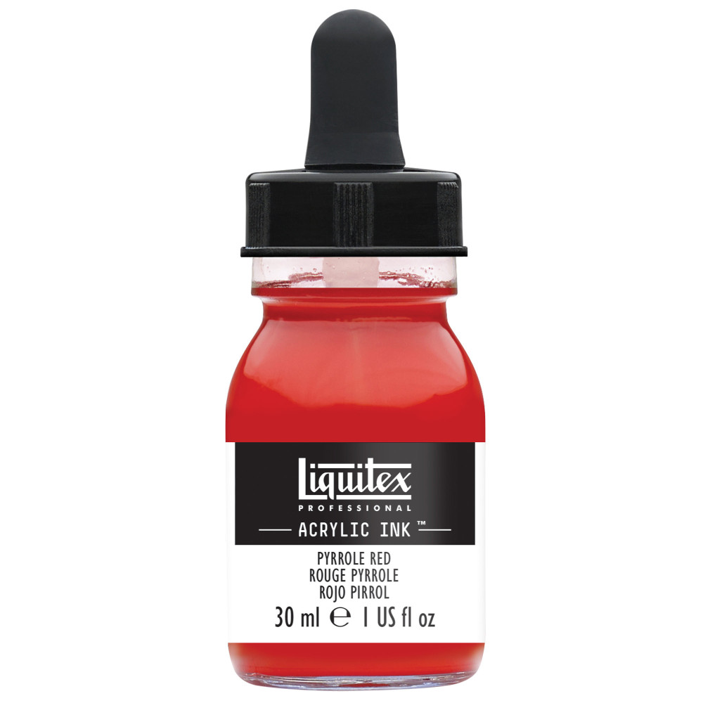 Professional Acrylic ink - Liquitex - Pyrrole Red, 30 ml