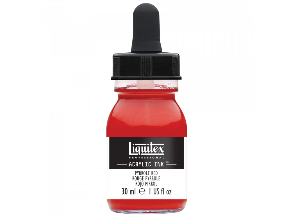 Professional Acrylic ink - Liquitex - Pyrrole Red, 30 ml