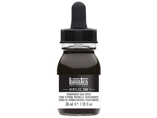 Tusz akrylowy - Liquitex - Transparent Raw Umber, 30 ml