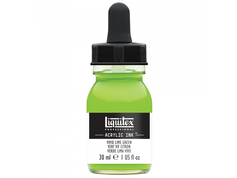 Tusz akrylowy - Liquitex - Vivid Lime Green, 30 ml