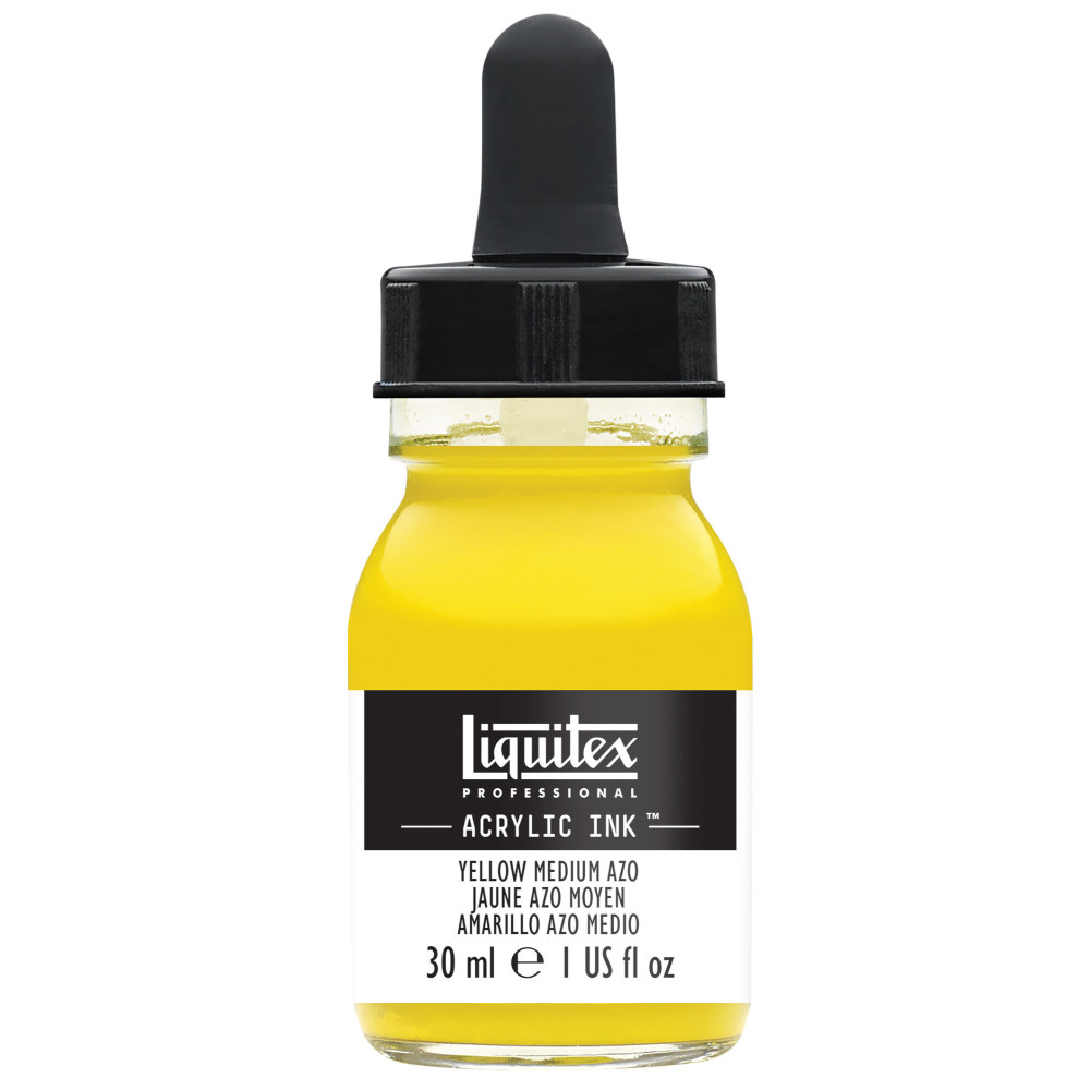 Professional Acrylic ink - Liquitex - Yellow Medium Azo, 30 ml
