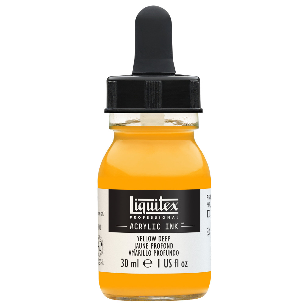 Professional Acrylic ink - Liquitex - Yellow Deep, 30 ml