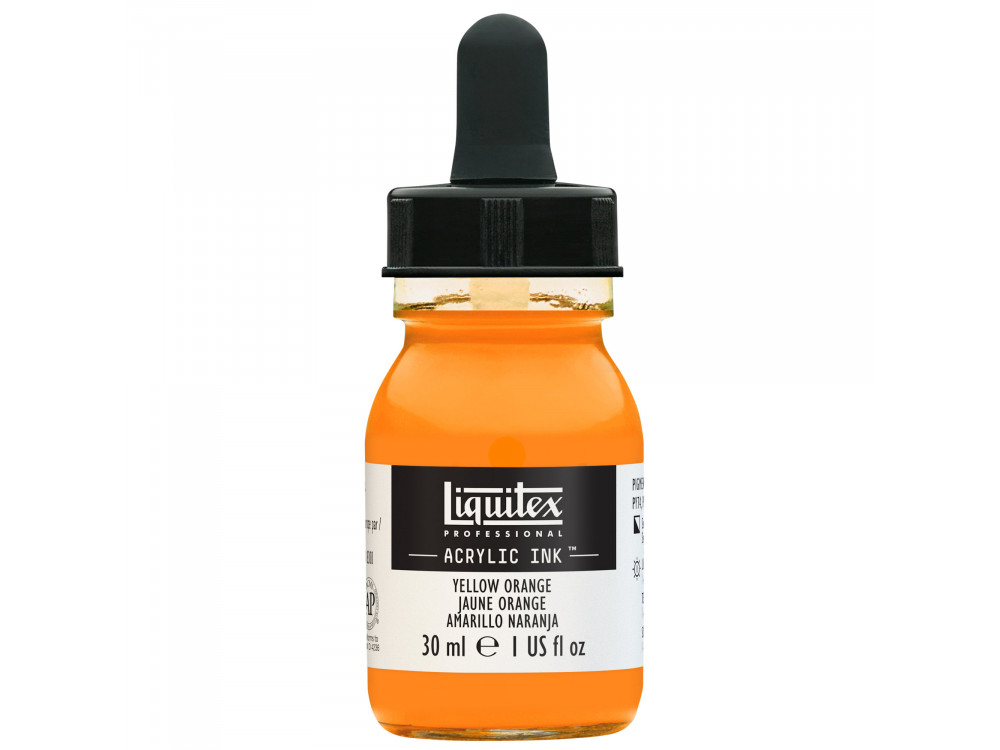 Professional Acrylic ink - Liquitex - Yellow Orange, 30 ml