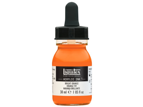 Professional Acrylic ink - Liquitex - Bright Orange, 30 ml