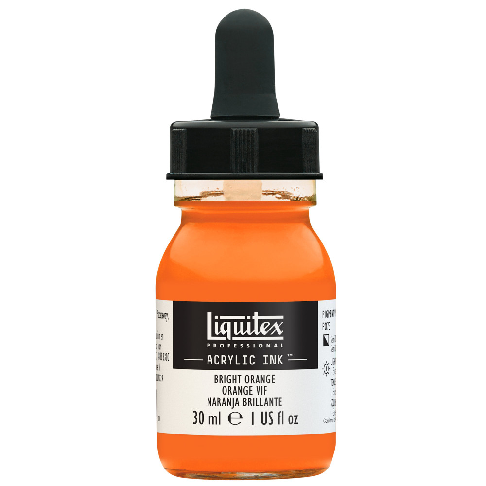 Professional Acrylic ink - Liquitex - Bright Orange, 30 ml