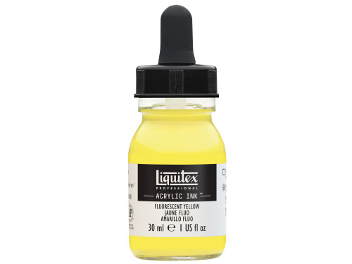 Professional Acrylic ink - Liquitex - Fluorescent Yellow, 30 ml