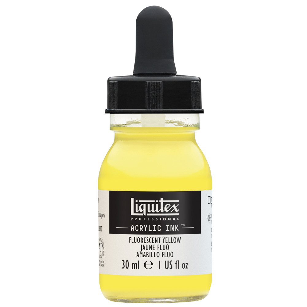 Tusz akrylowy - Liquitex - Fluorescent Yellow, 30 ml