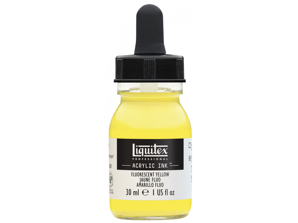 Tusz akrylowy - Liquitex - Fluorescent Yellow, 30 ml