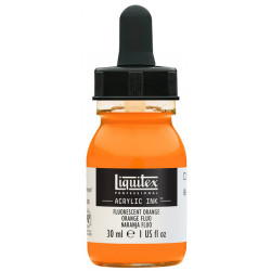 Tusz akrylowy - Liquitex - Fluorescent Orange, 30 ml