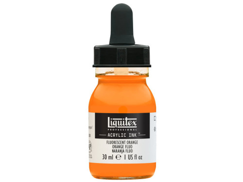 Tusz akrylowy - Liquitex - Fluorescent Orange, 30 ml