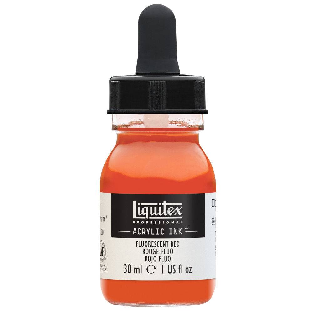 Professional Acrylic ink - Liquitex - Fluorescen Red, 30 ml