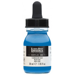 Professional Acrylic ink - Liquitex - Fluorescent Blue, 30 ml