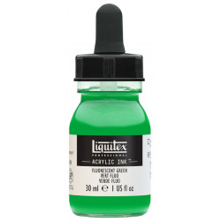 Tusz akrylowy - Liquitex - Fluorescent Green, 30 ml