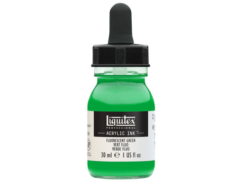 Professional Acrylic ink - Liquitex - Fluorescent Green, 30 ml