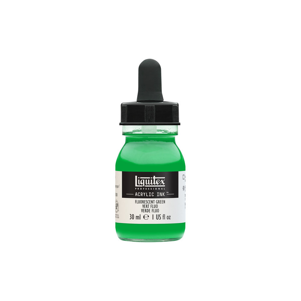 Tusz akrylowy - Liquitex - Fluorescent Green, 30 ml