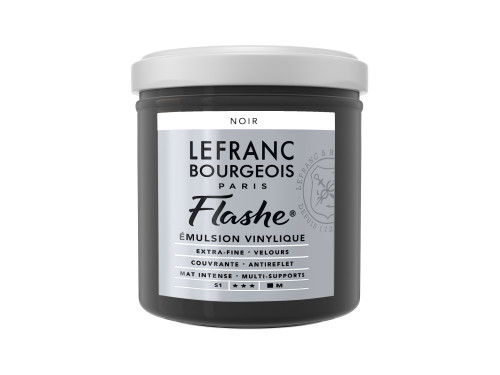 Acrylic paint Flashe - Lefranc & Bourgeois - Black, 125 ml