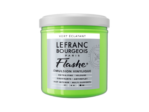 Acrylic paint Flashe - Lefranc & Bourgeois - Bright Green, 125 ml
