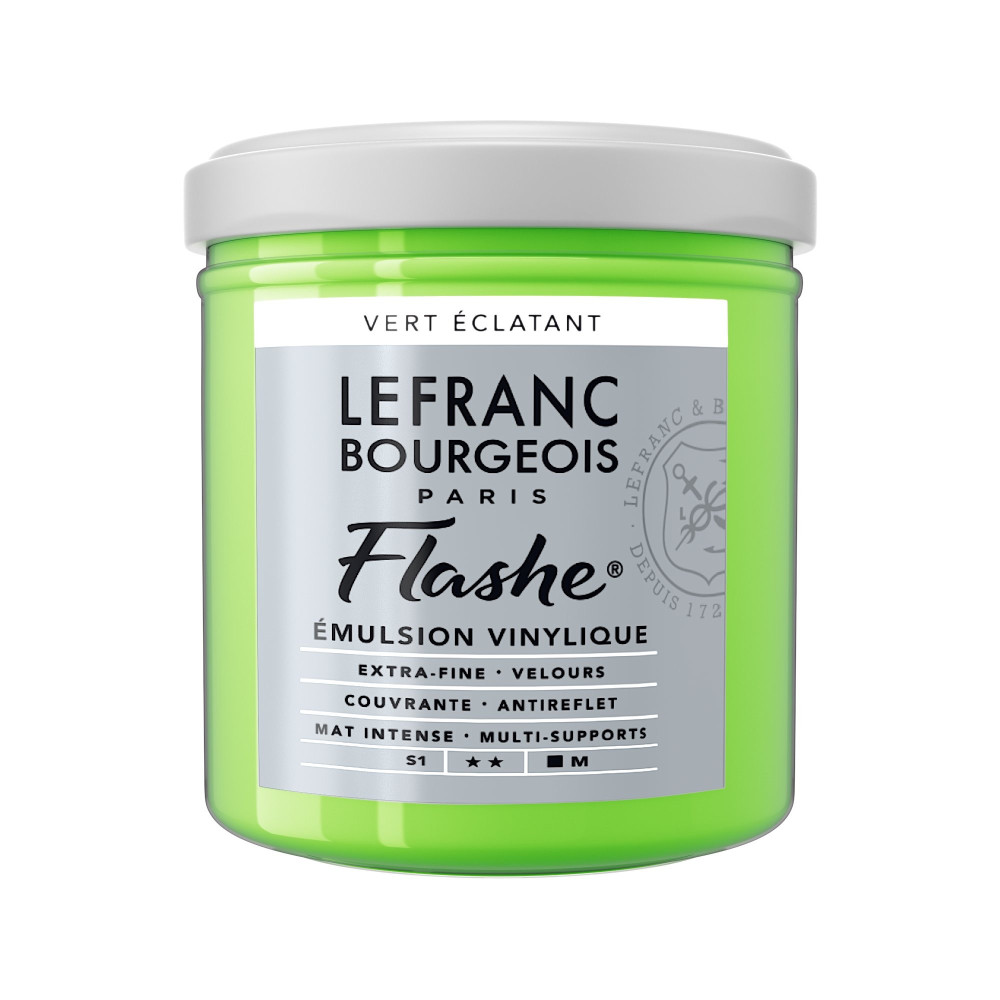 Acrylic paint Flashe - Lefranc & Bourgeois - Bright Green, 125 ml