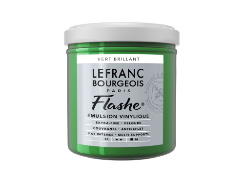 Acrylic paint Flashe - Lefranc & Bourgeois - Brilliant Green, 125 ml