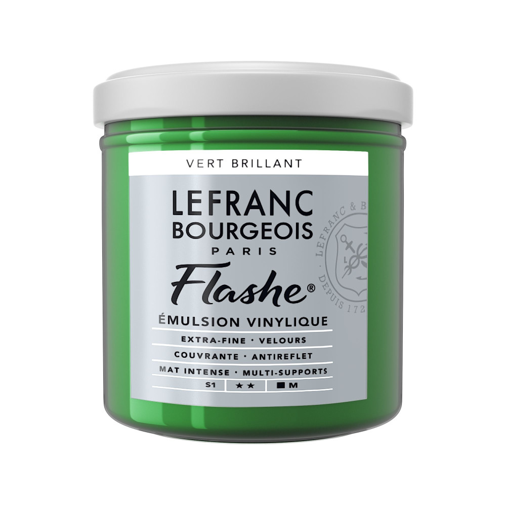 Farba akrylowa Flashe - Lefranc & Bourgeois - Brilliant Green, 125 ml