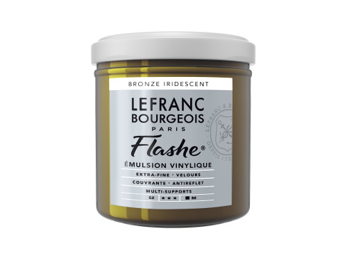 Acrylic paint Flashe - Lefranc & Bourgeois - Bronze Iridescent, 125 ml