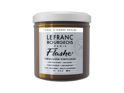 Farba akrylowa Flashe - Lefranc & Bourgeois - Burnt Umber, 125 ml