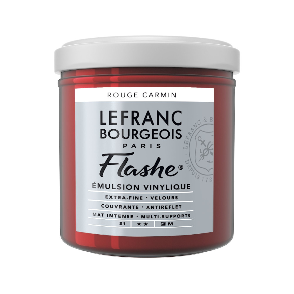 Acrylic paint Flashe - Lefranc & Bourgeois - Carmine Red, 125 ml