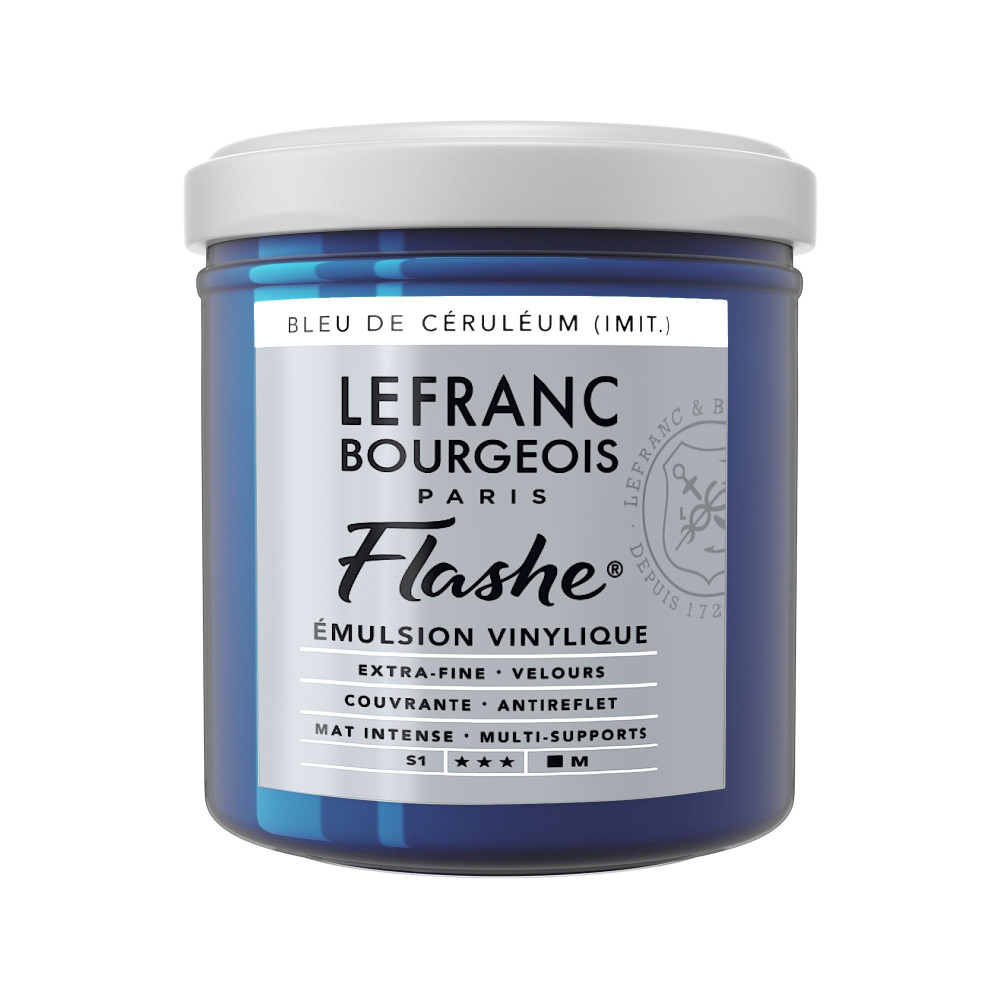 Farba akrylowa Flashe - Lefranc & Bourgeois - Cerulean Blue Hue, 125 ml