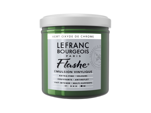Farba akrylowa Flashe - Lefranc & Bourgeois - Chromium Oxide Green, 125 ml