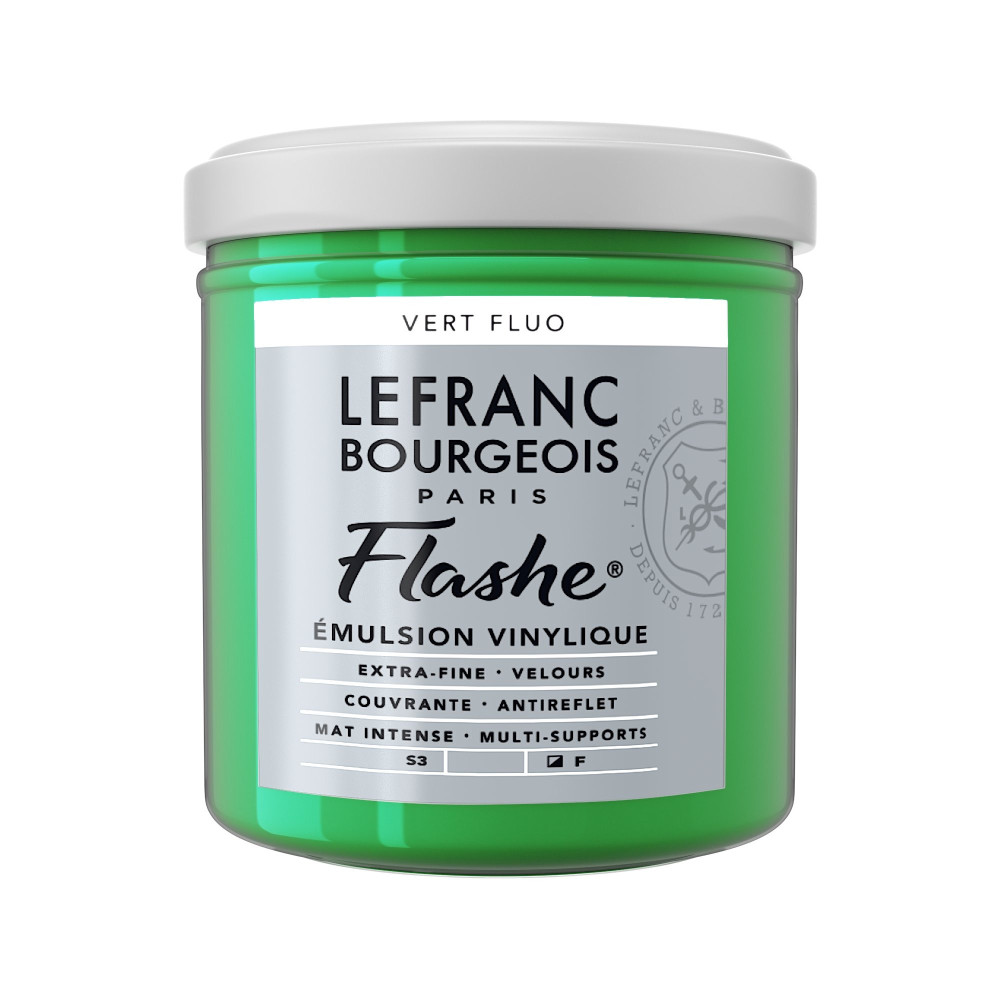 Acrylic paint Flashe - Lefranc & Bourgeois - Fluorescent Green, 125 ml